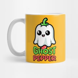 Ghost Pepper! Cute Spooky Hot Pepper Pun Mug